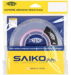 Aftco Saiko Pro Fluorocarbon Leader - Pink - 40lb - 25yds