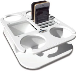 Deep Blue 4 Cup Drink Holder & Cell Phone Storage Box